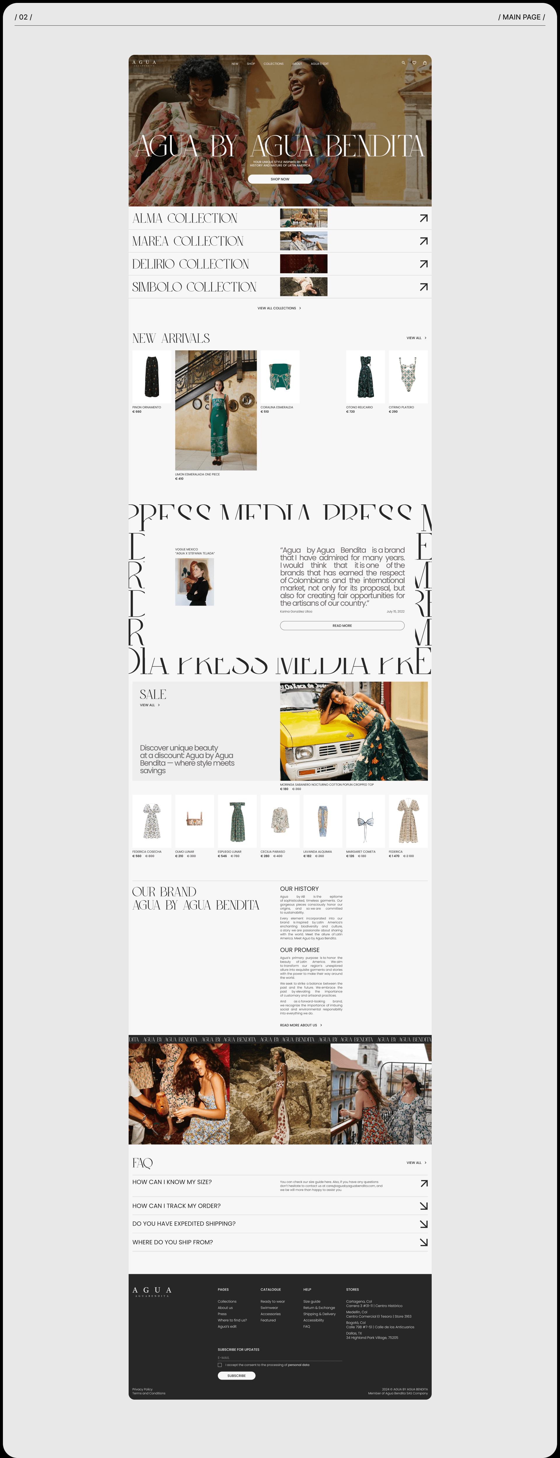 AGUA BU AGUA BENDITA| E-commerce redesign concept — Изображение №2 — Интерфейсы на Dprofile