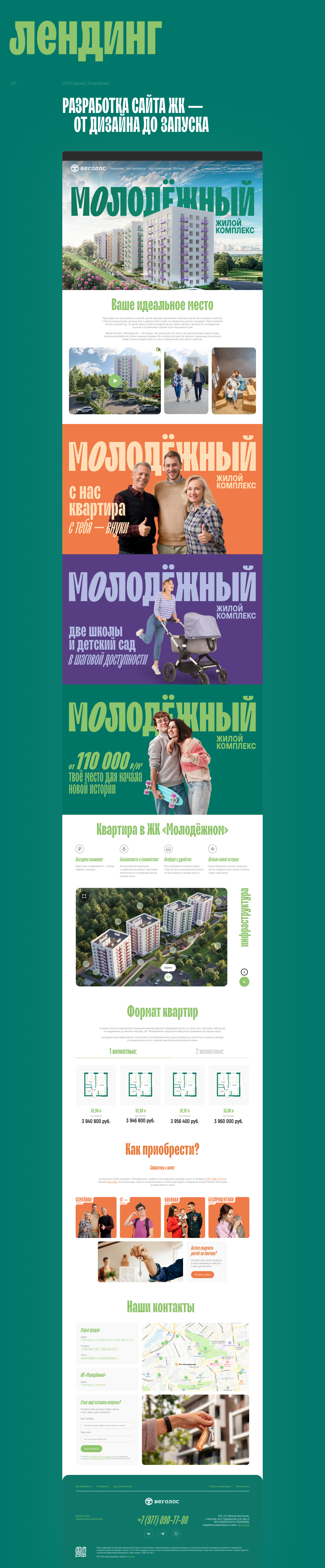 ЖК «Молодежный» | Лендинг для жилого комплекса — Изображение №7 — Интерфейсы, Анимация на Dprofile