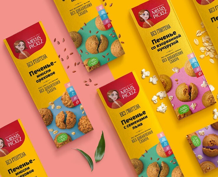 Missis Pickez / Миссис Пикез - упаковка продуктов питания — Брендинг, Иллюстрация на Dprofile
