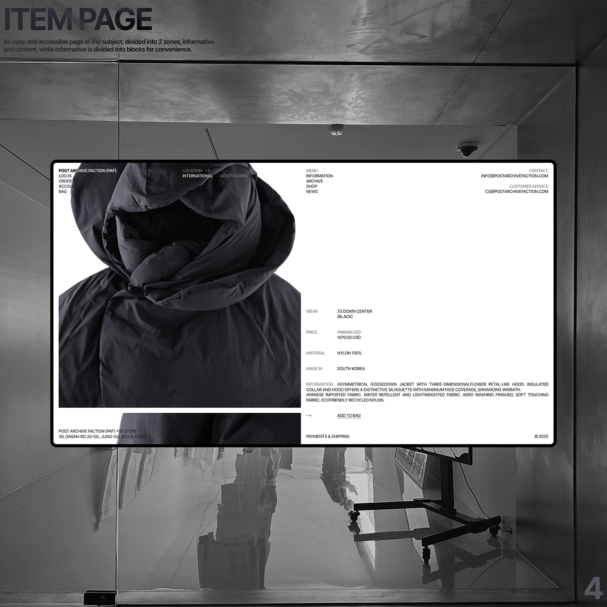 POST ARCHIVE FACTION (PAF) | E-Commerce — Изображение №6 — Интерфейсы, Анимация на Dprofile