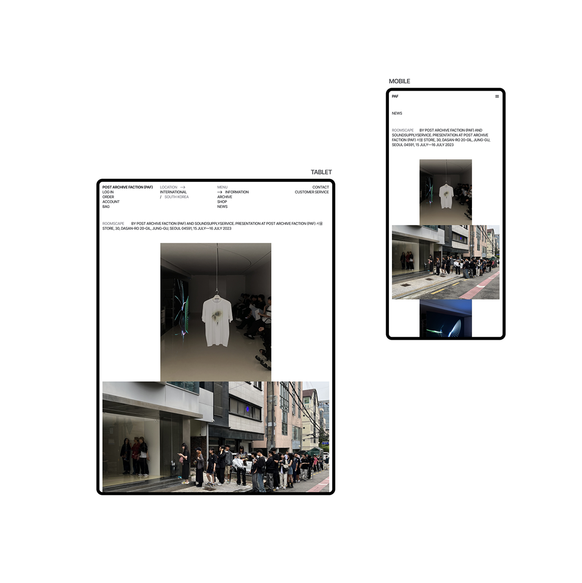 POST ARCHIVE FACTION (PAF) | E-Commerce — Изображение №12 — Интерфейсы, Анимация на Dprofile