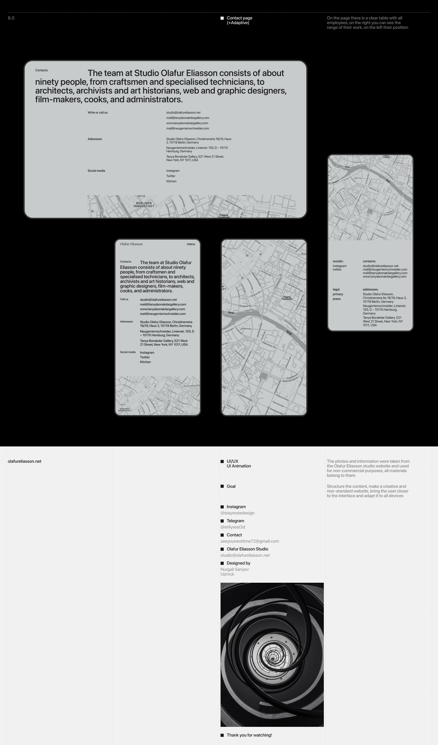 Olafur Eliasson Studio | Corporate website — Изображение №11 — Интерфейсы, Анимация на Dprofile