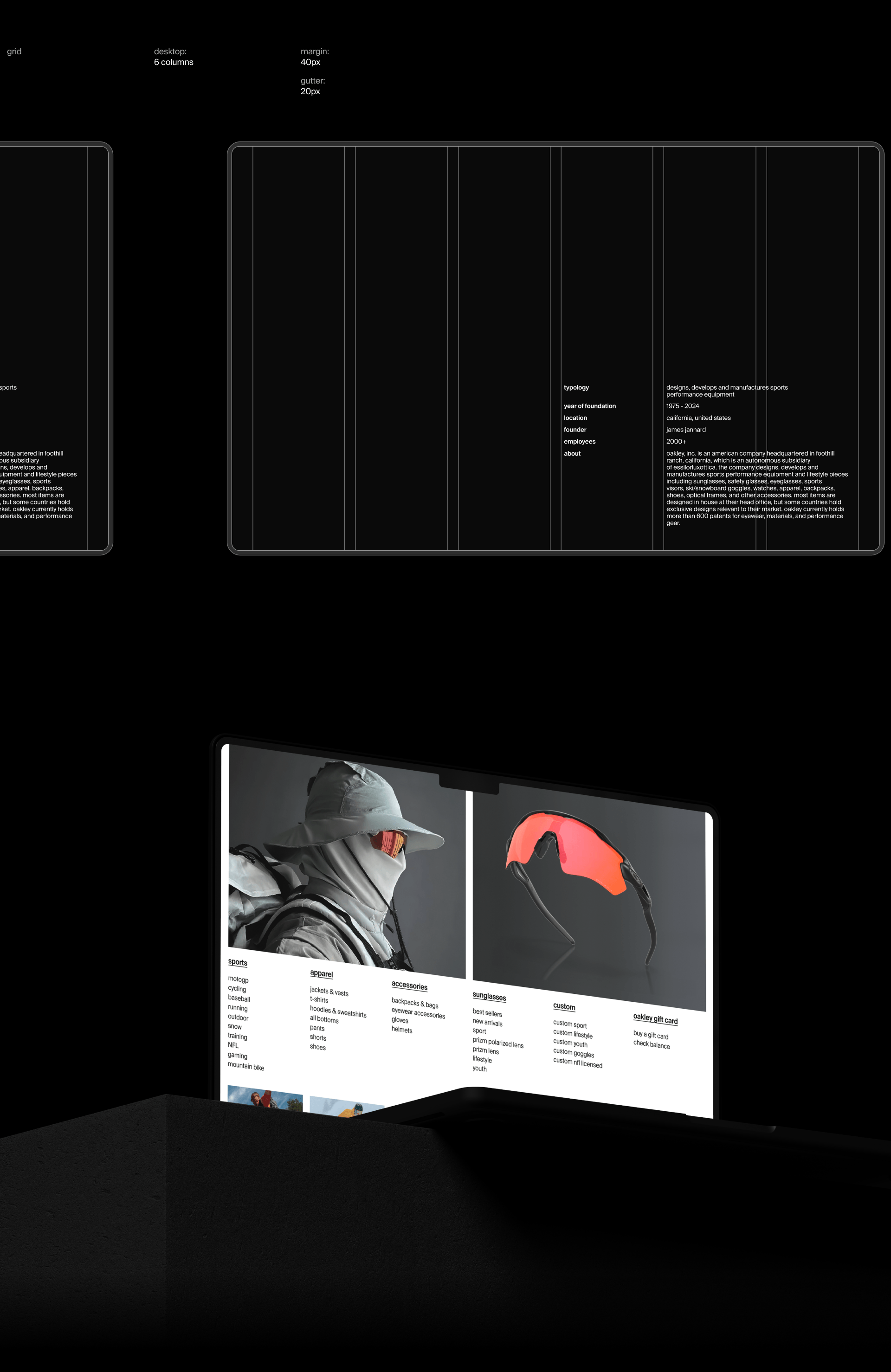 Oakley | E-commerce — Изображение №3 — Интерфейсы, Анимация на Dprofile