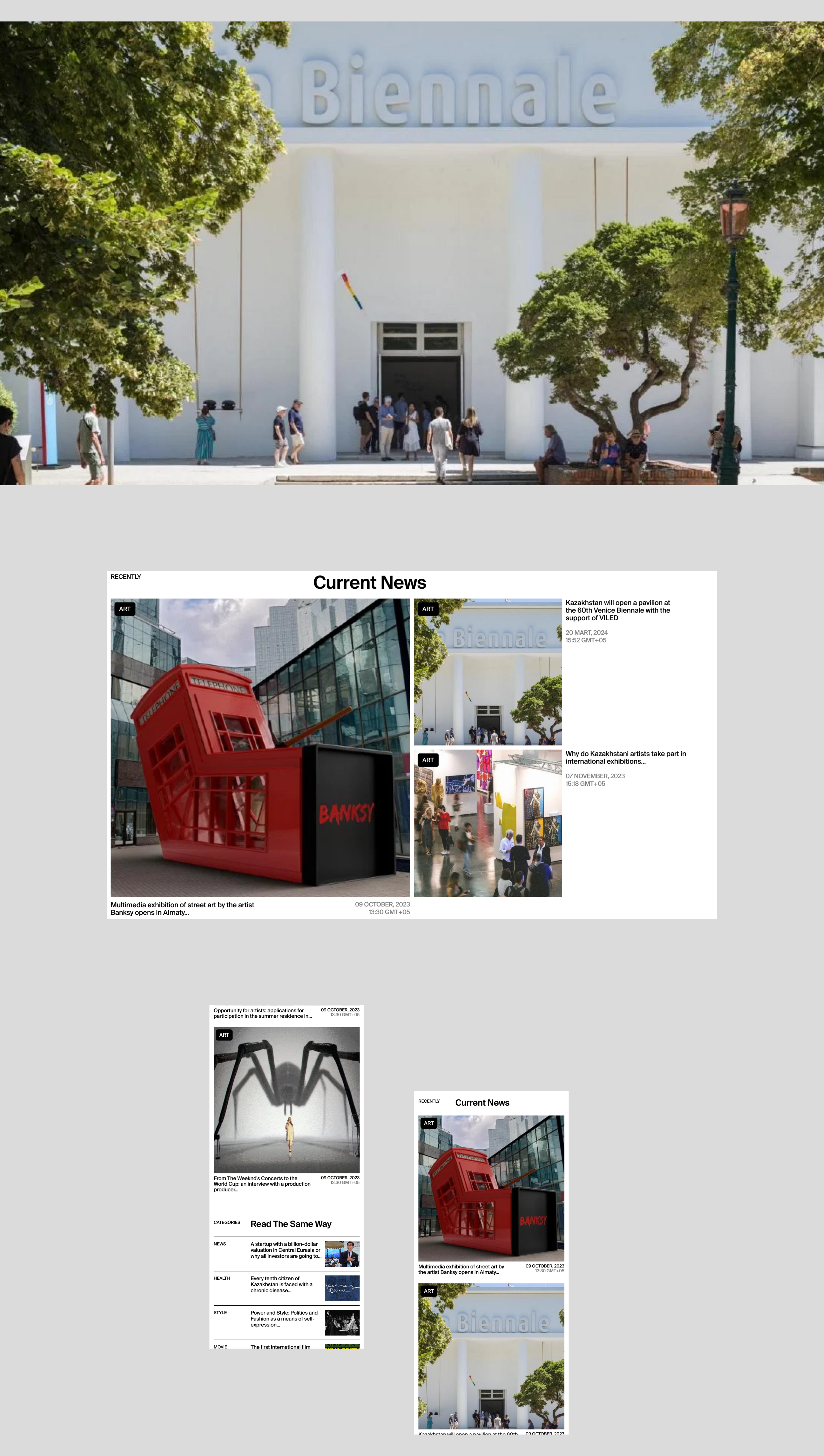 STEPPE | News website — Изображение №2 — Интерфейсы, Анимация на Dprofile