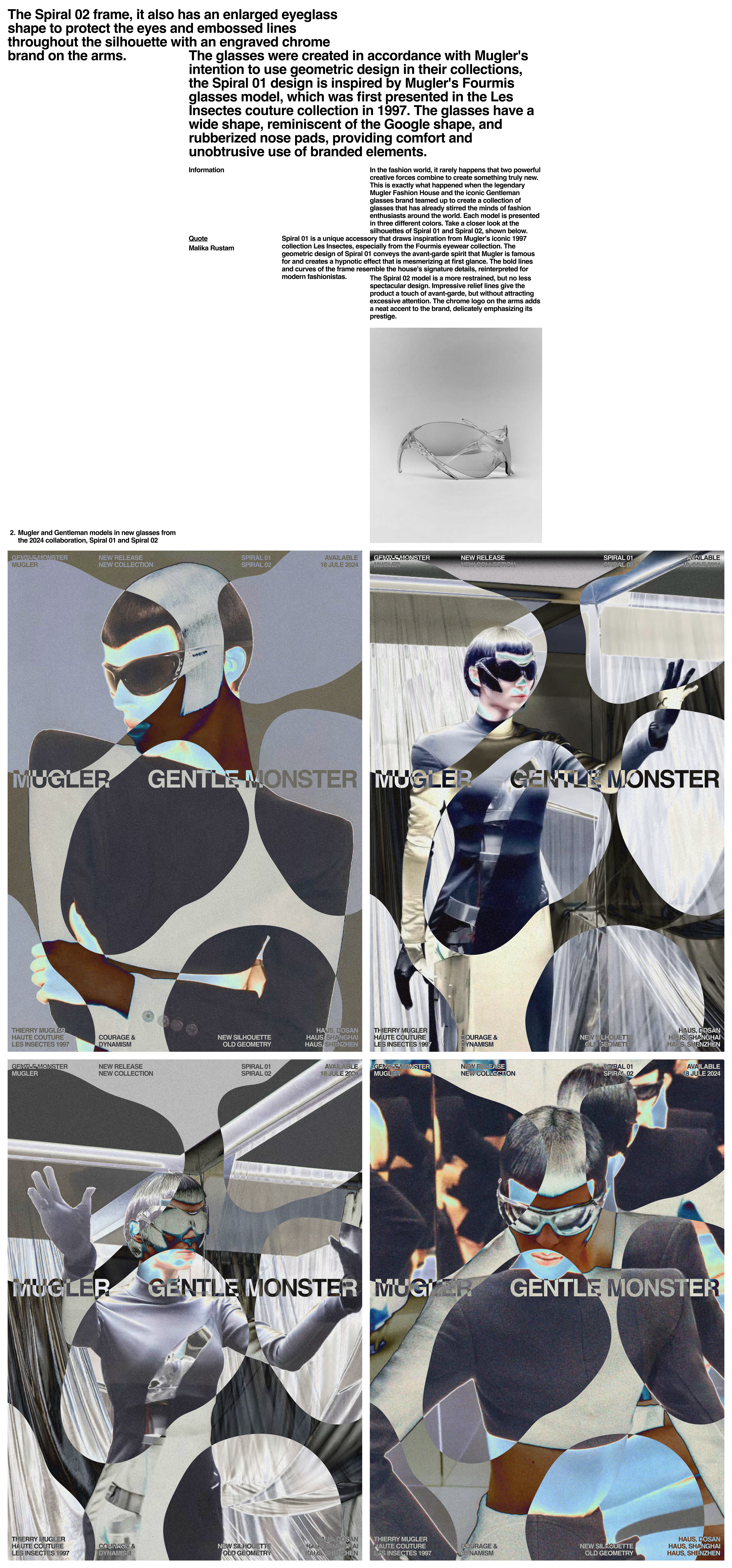 Poster collection #2 | GENTLE MONSTER X MUGLER — Изображение №5 — Графика на Dprofile