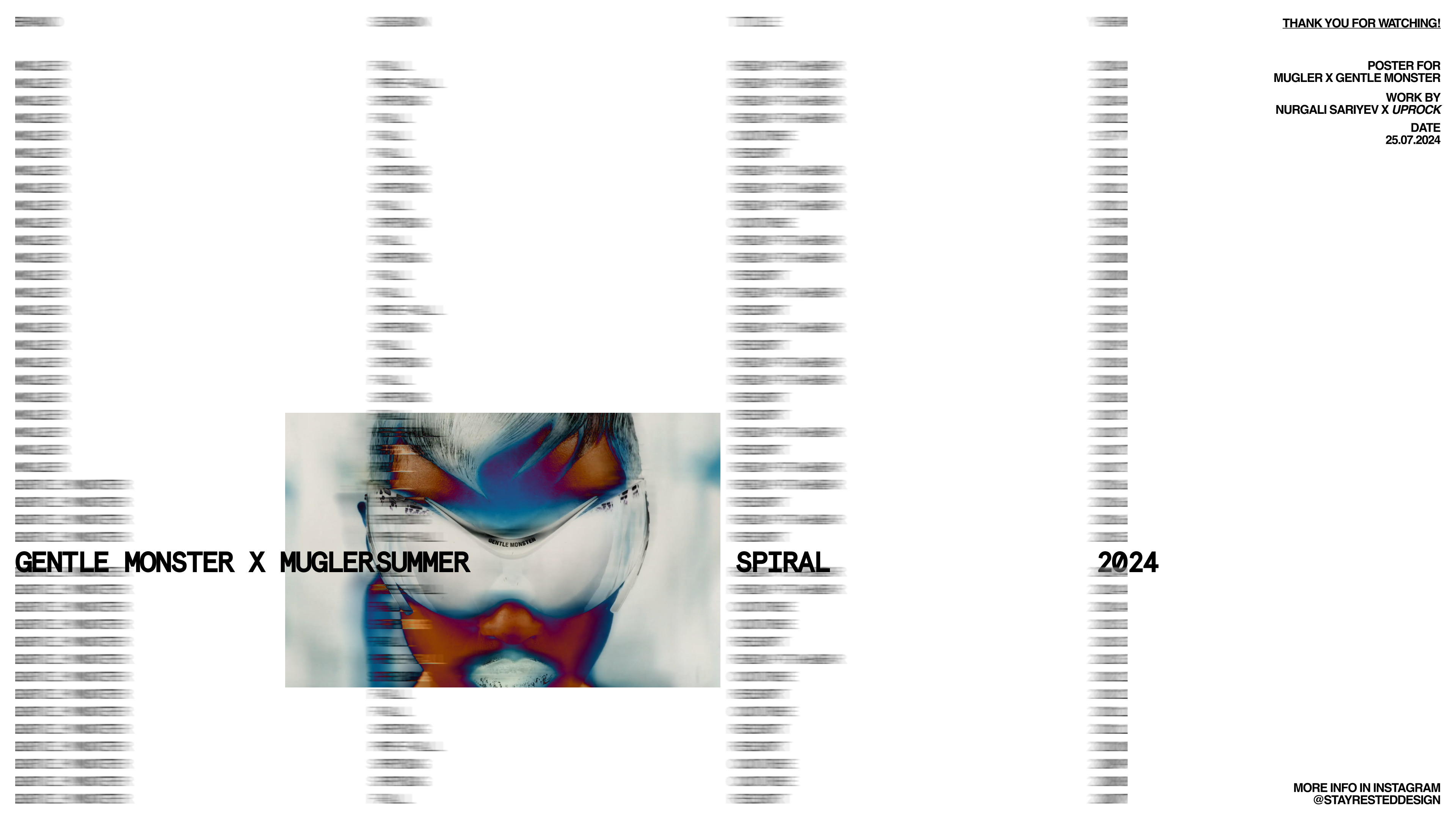 Poster collection #2 | GENTLE MONSTER X MUGLER — Изображение №7 — Графика на Dprofile