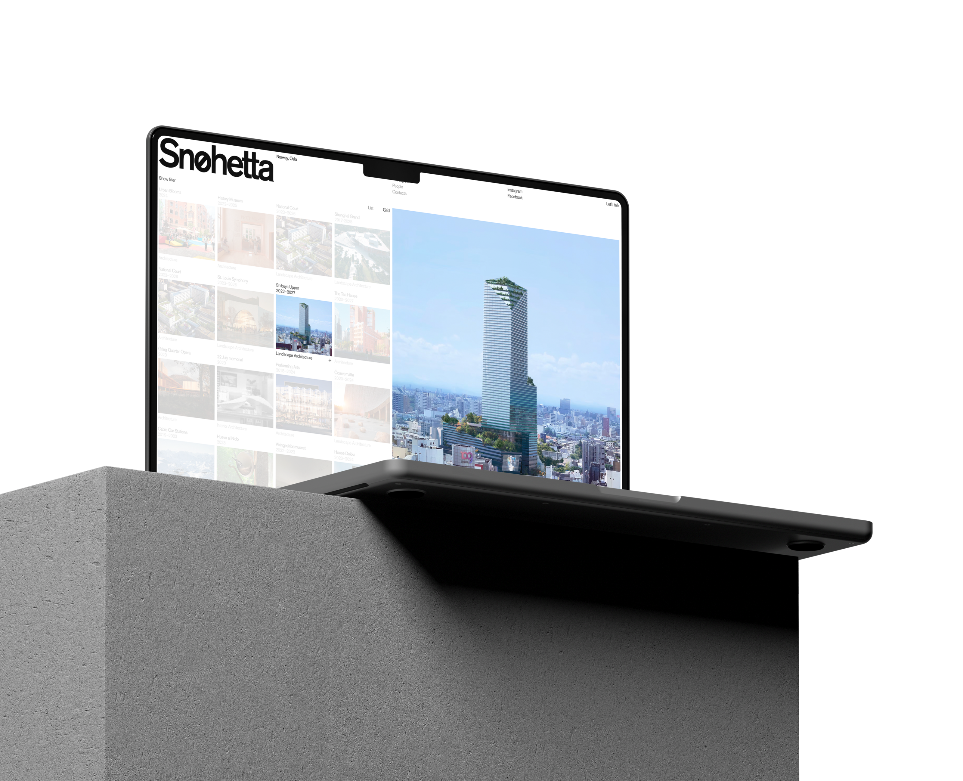 Snohetta | Website concept — Интерфейсы, Анимация на Dprofile