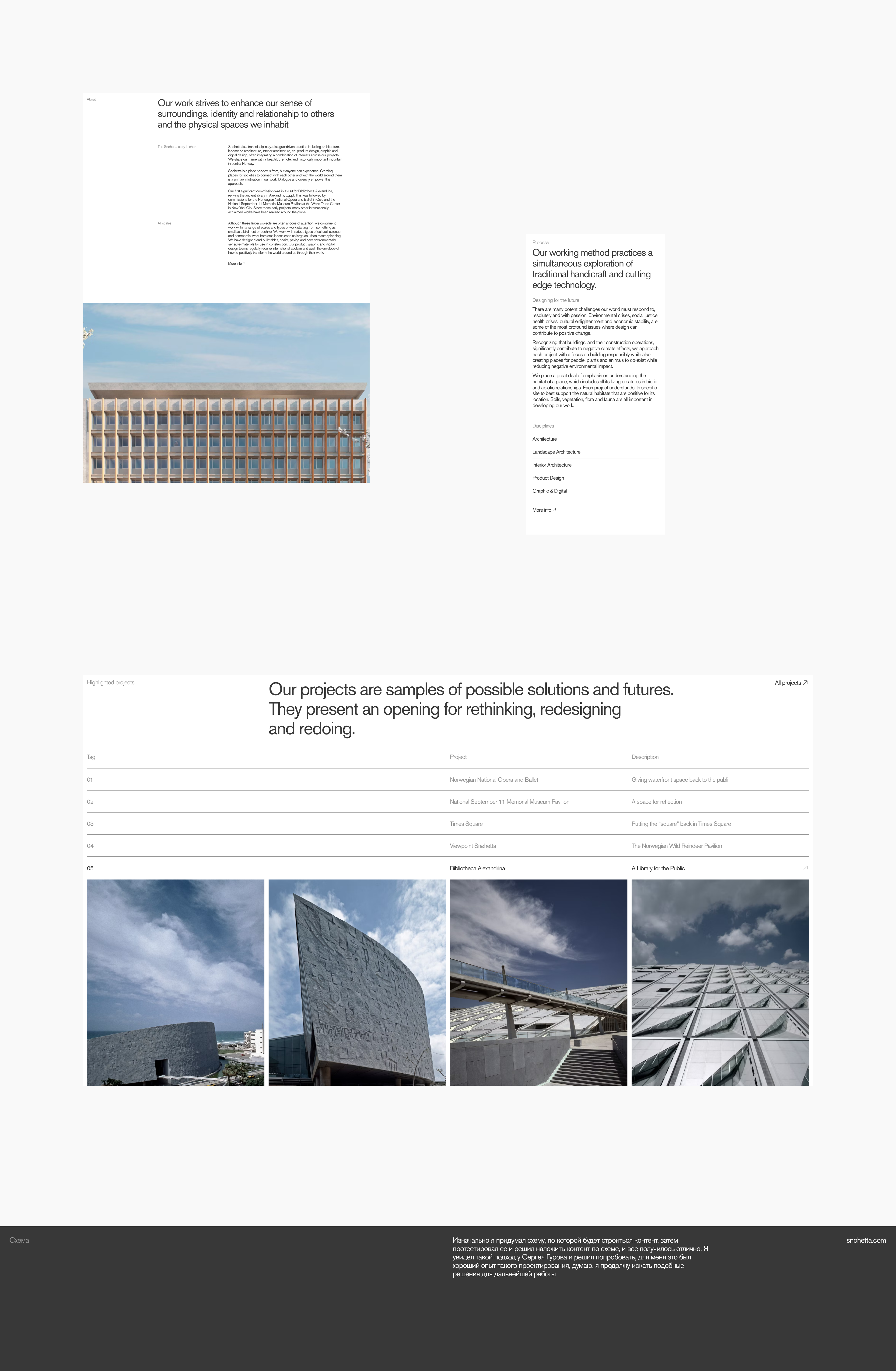 Snohetta | Website concept — Изображение №2 — Интерфейсы, Анимация на Dprofile