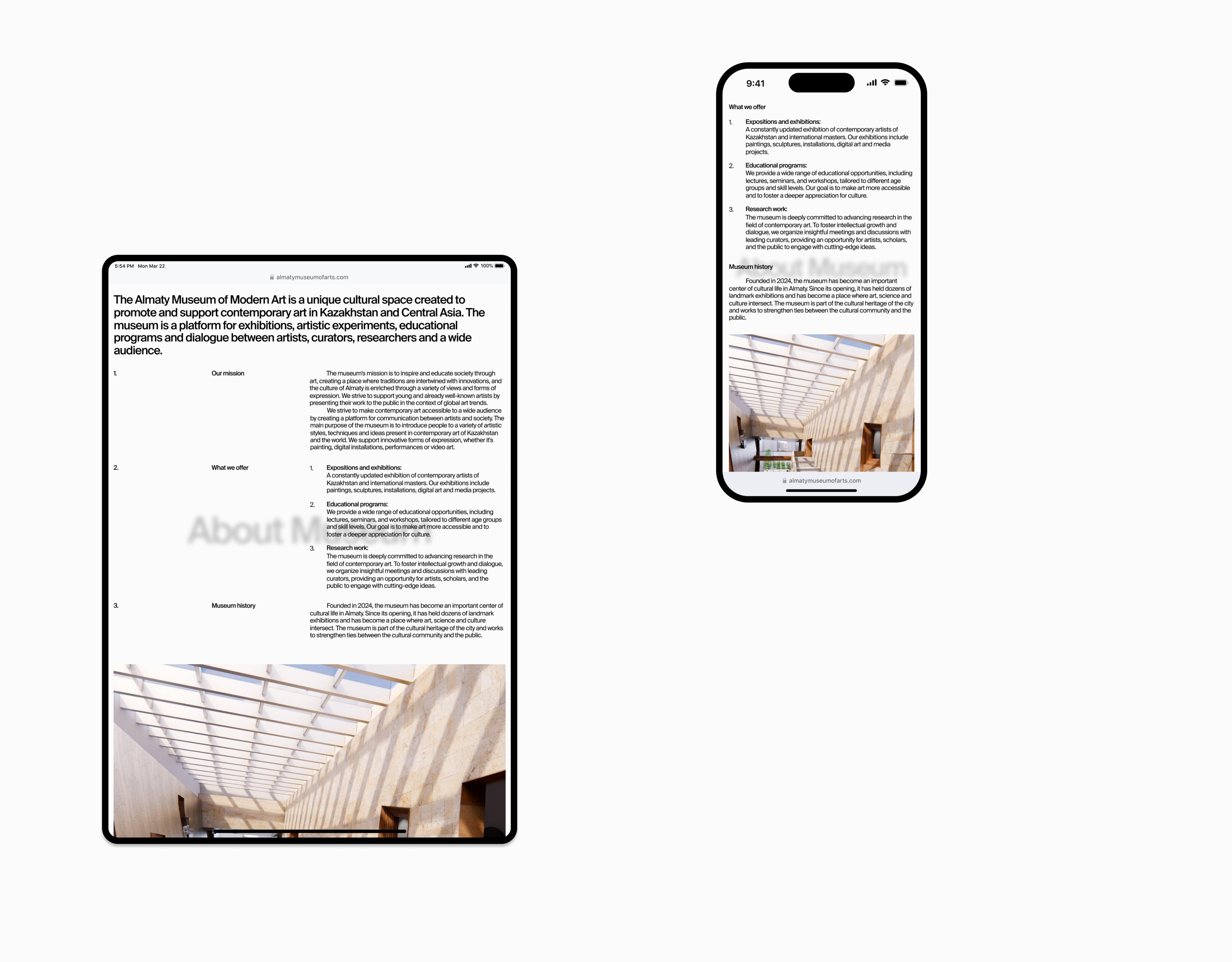 Almaty Museum of Arts | Website concept — Изображение №8 — Интерфейсы, Анимация на Dprofile