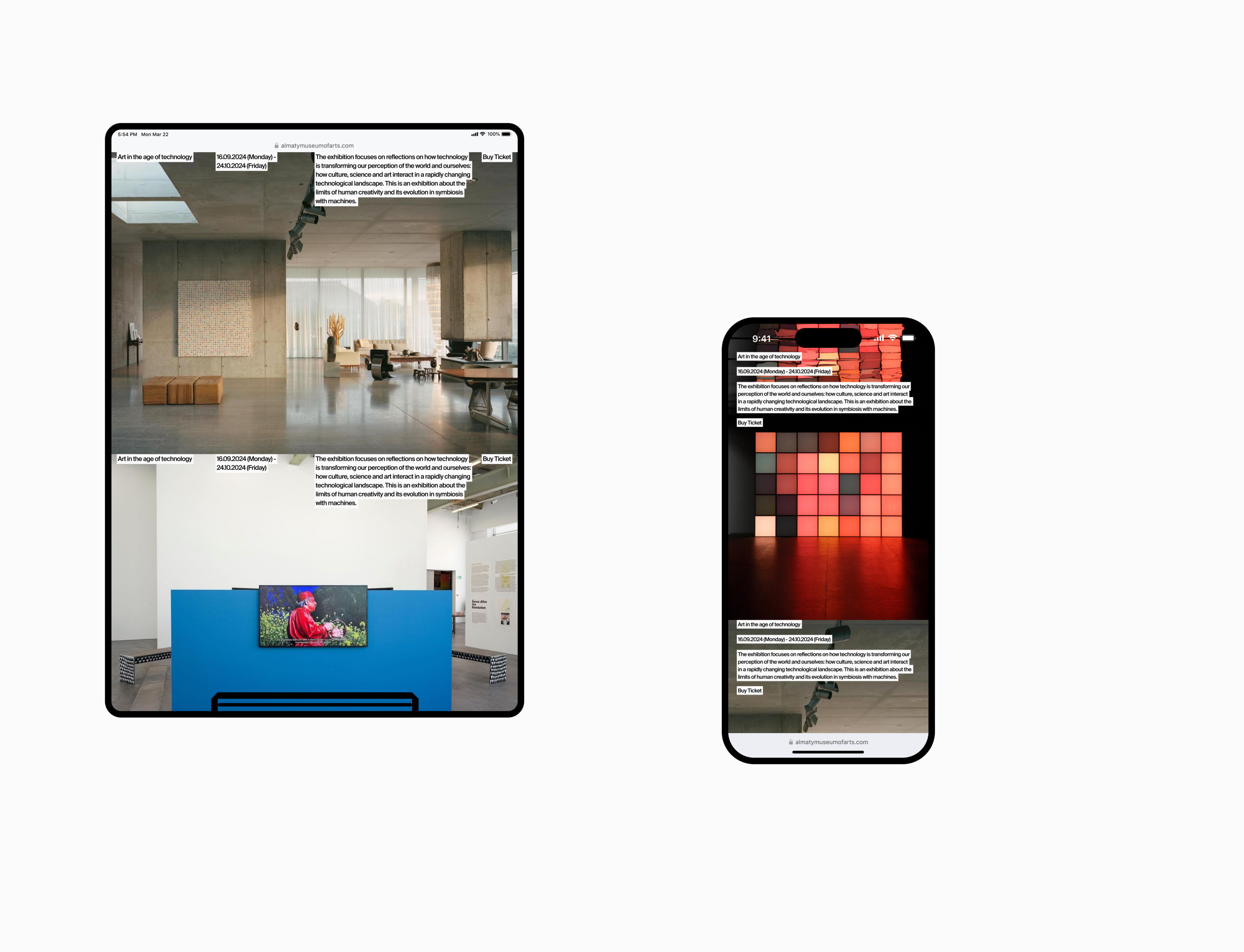 Almaty Museum of Arts | Website concept — Изображение №12 — Интерфейсы, Анимация на Dprofile