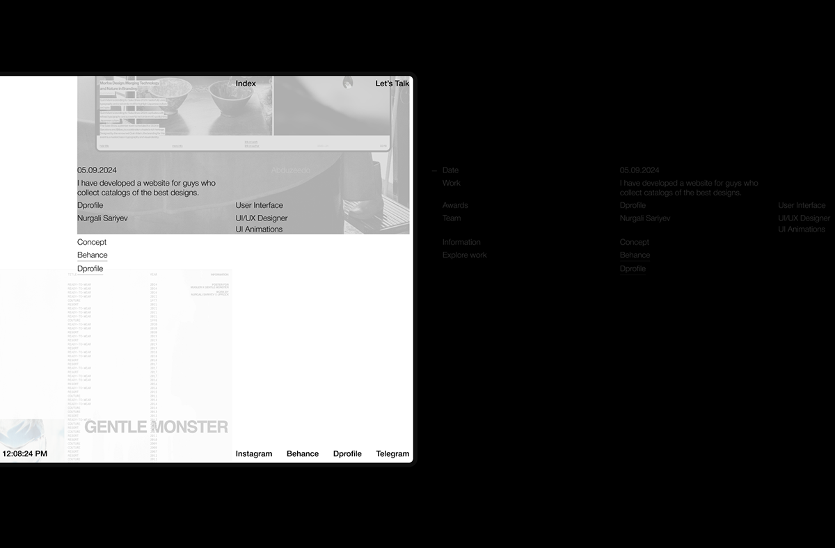 Sariyev Nurgali | Website concept — Изображение №2 — Интерфейсы, Анимация на Dprofile