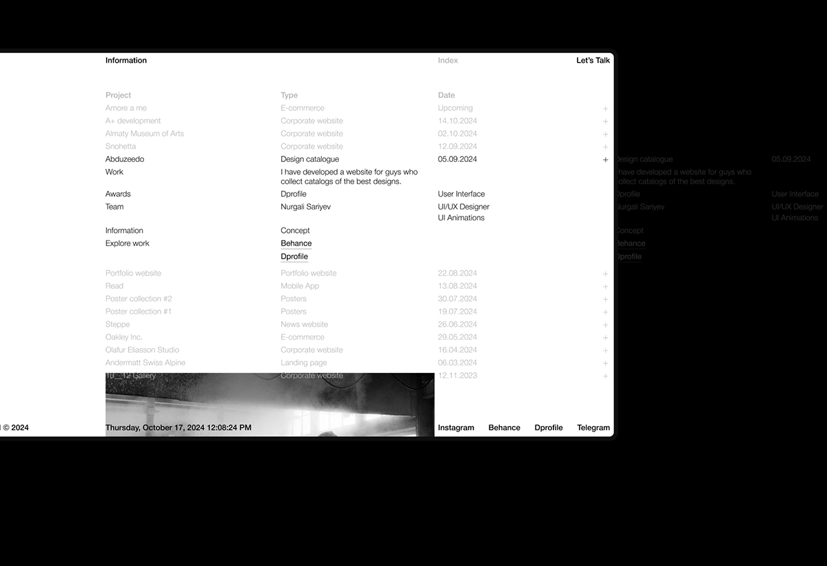 Sariyev Nurgali | Website concept — Изображение №10 — Интерфейсы, Анимация на Dprofile