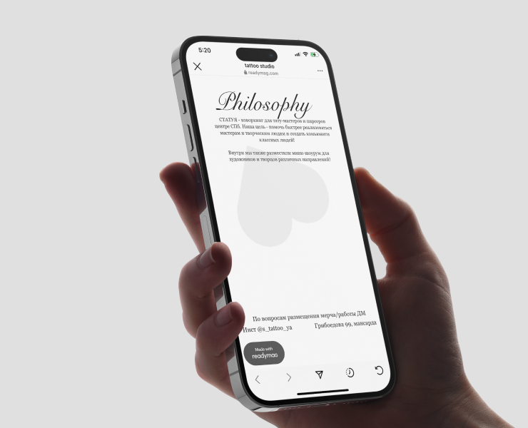 Design and SMM for tattoo-studio на Dprofile