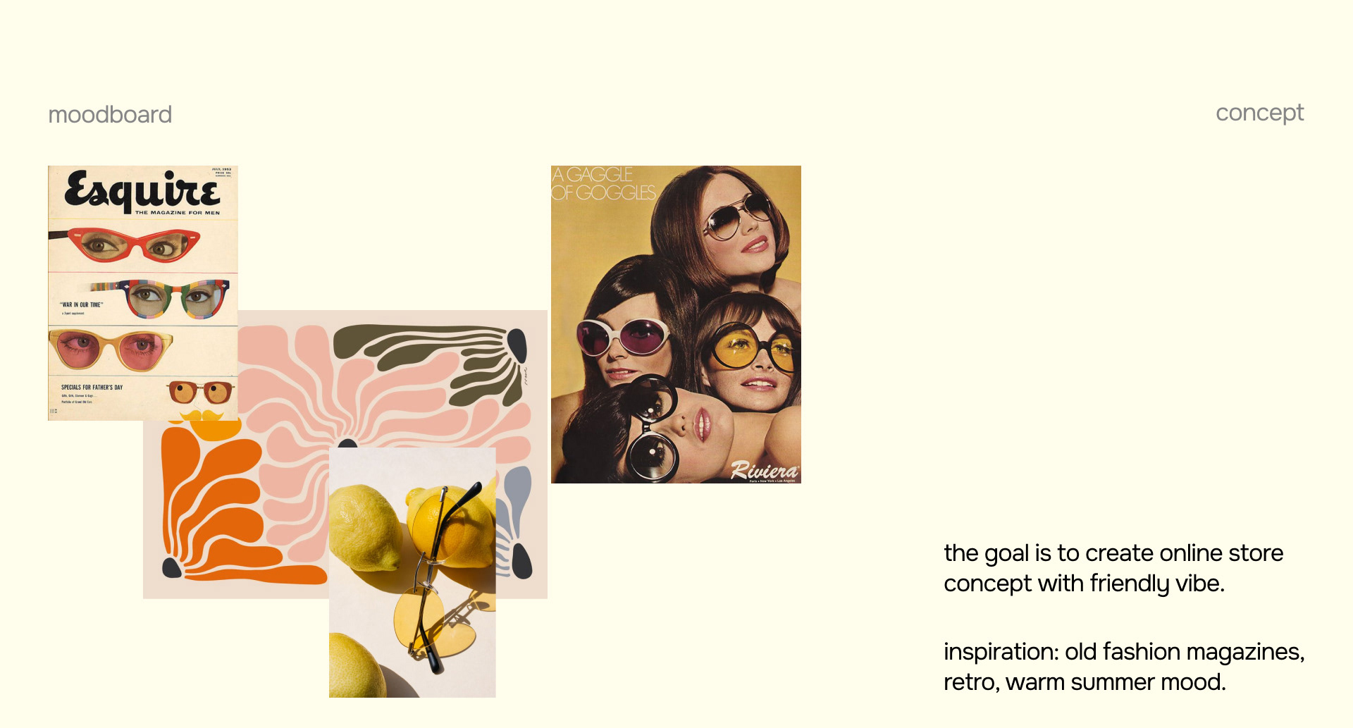 E-commerce retro sunglasses web design concept — Изображение №2 — Интерфейсы на Dprofile
