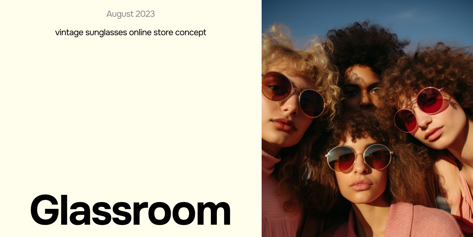 E-commerce retro sunglasses web design concept — Изображение №1 — Интерфейсы на Dprofile