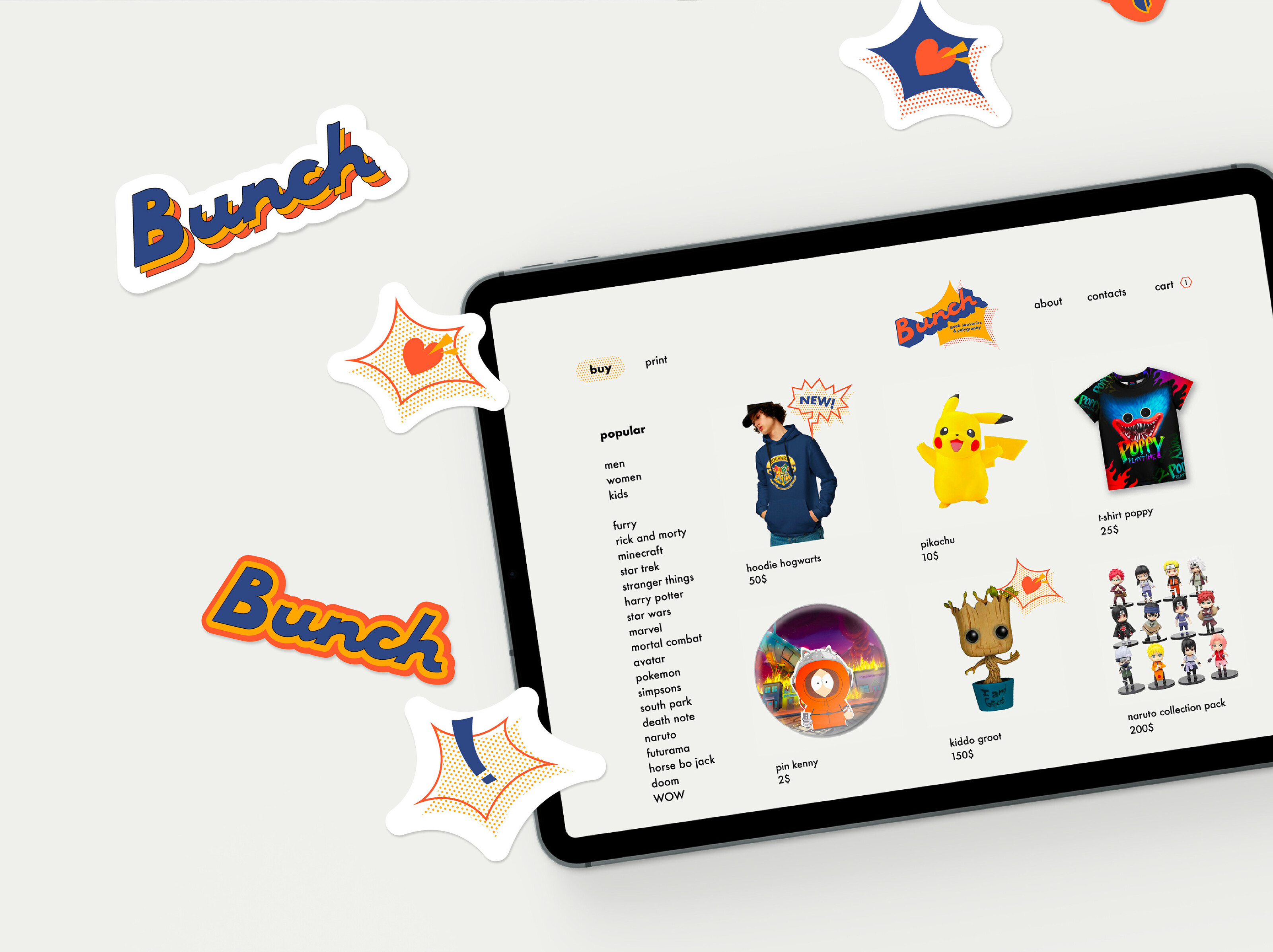 Bunch Fan Shop — Изображение №12 — Брендинг, Графика на Dprofile