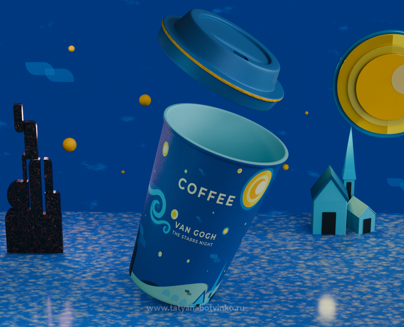 Кофейный стаканчик / Coffee cup — Графика, 3D на Dprofile