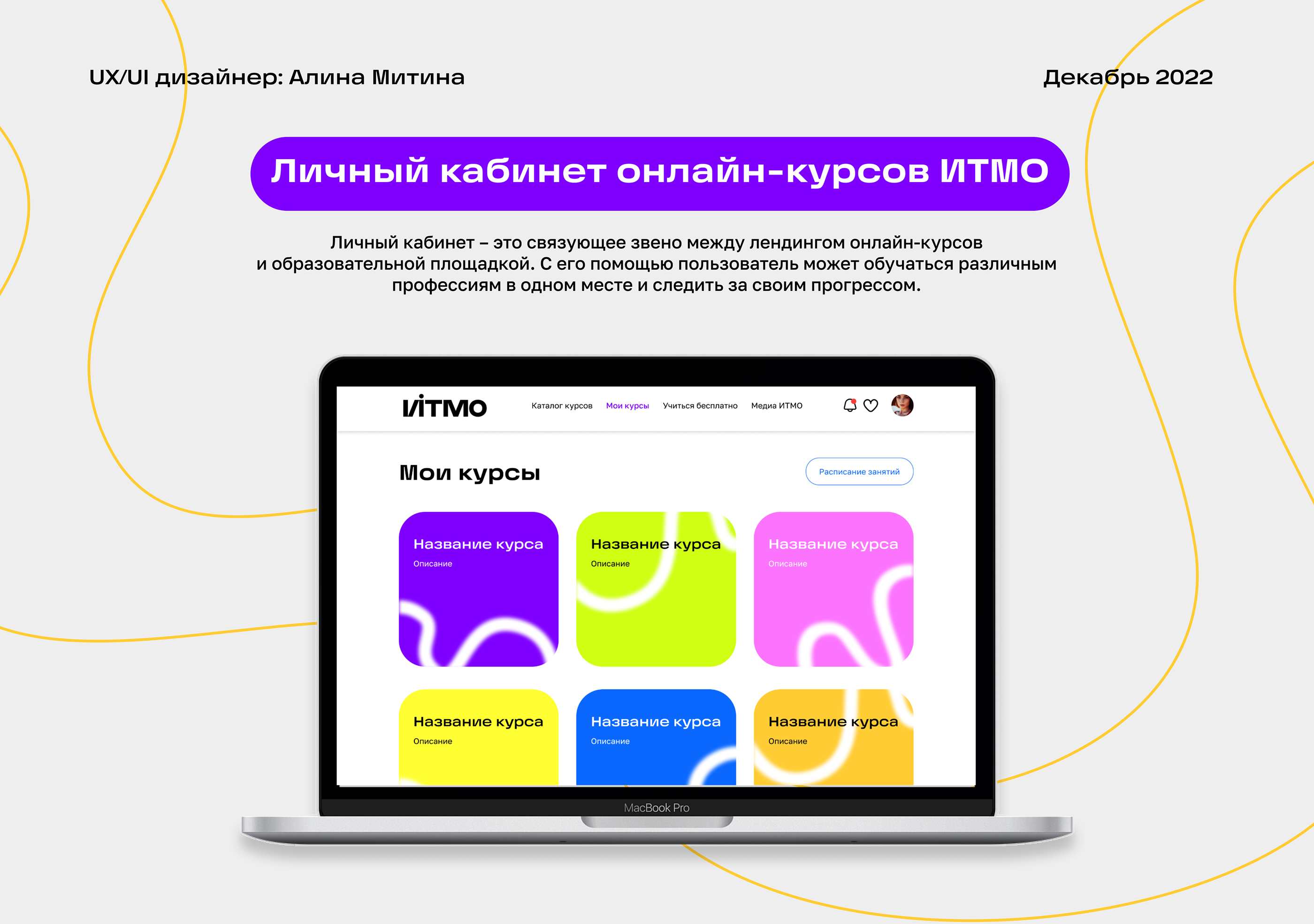 Личный кабинет онлайн-курсов ИТМО — Изображение №1 — Интерфейсы на Dprofile