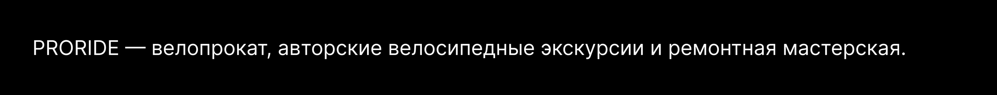 Брендинг велопроката PRO RIDE — Изображение №3 — Брендинг на Dprofile