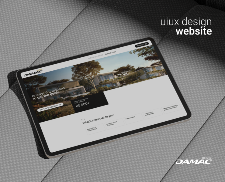 Damac Estate Website Design на Dprofile