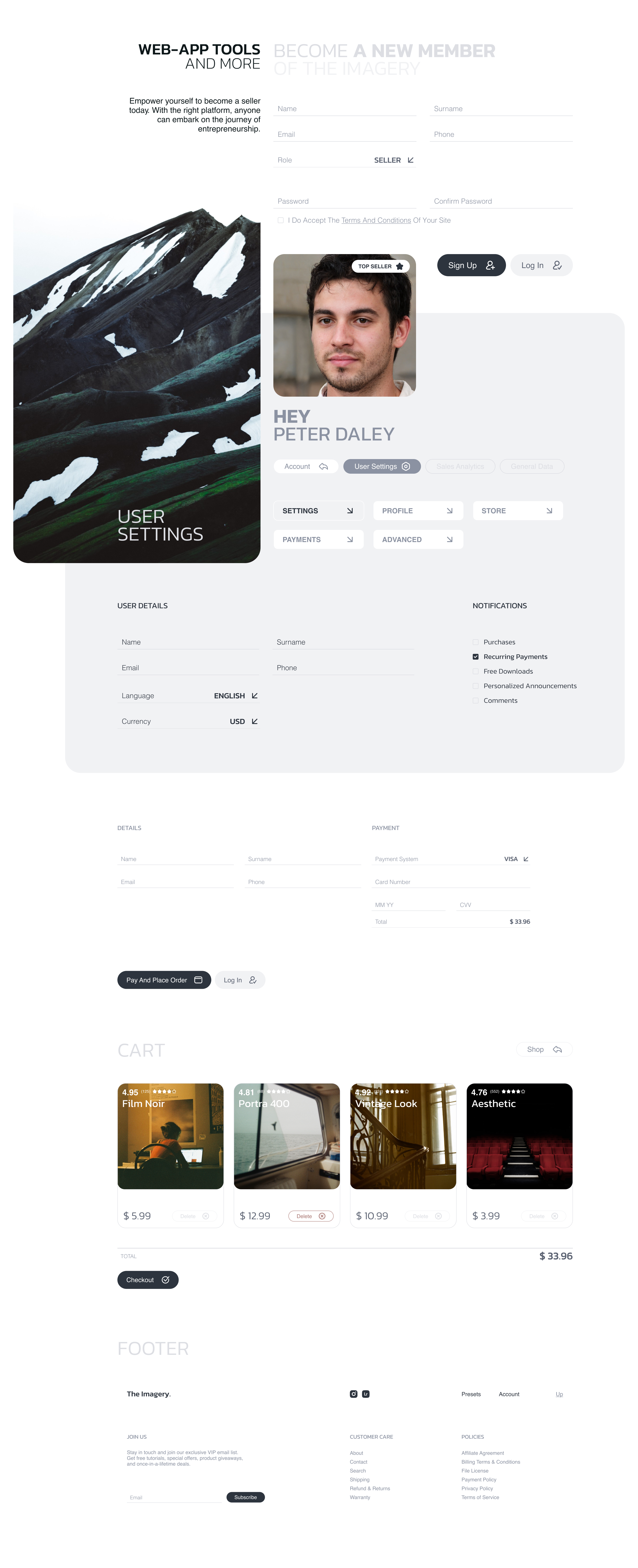 Imagery – Web-App UIUX Design — Изображение №8 — Интерфейсы на Dprofile