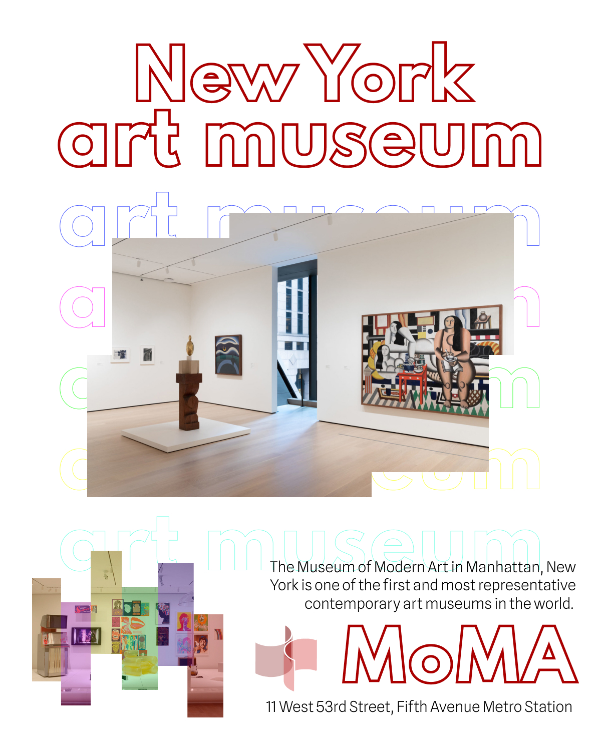 Плакат " New York art museum" — Изображение №1 — Иллюстрация, Графика на Dprofile