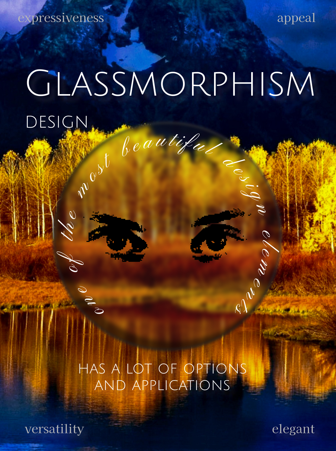 Плакат "Glassmorphism" — Изображение №1 — Иллюстрация, Графика на Dprofile
