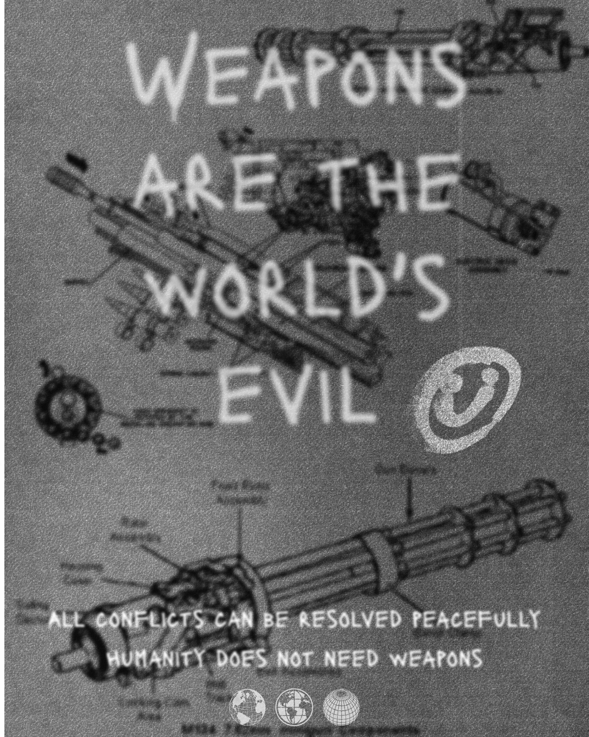 Плакат "Weapons are the world's evil" — Изображение №1 — Иллюстрация, Графика на Dprofile