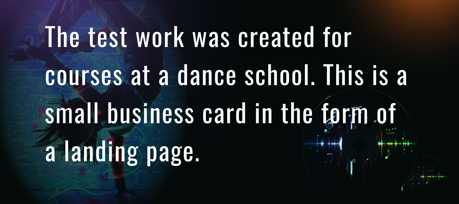 Dance school landing page. Test work — Изображение №1 — Интерфейсы, Маркетинг на Dprofile