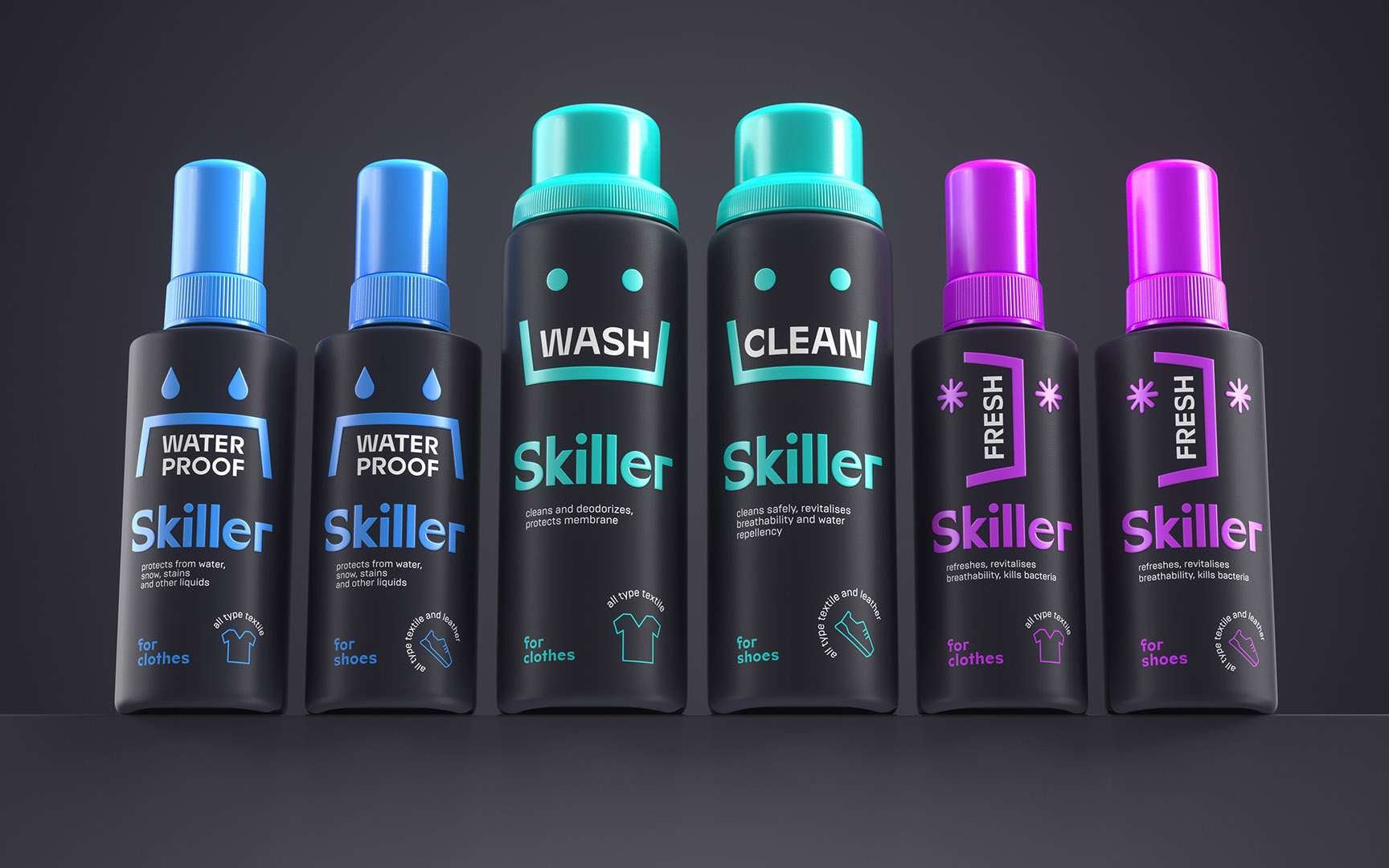 Skiller. Бренд бытовой химии — Изображение №6 — Брендинг, 3D на Dprofile