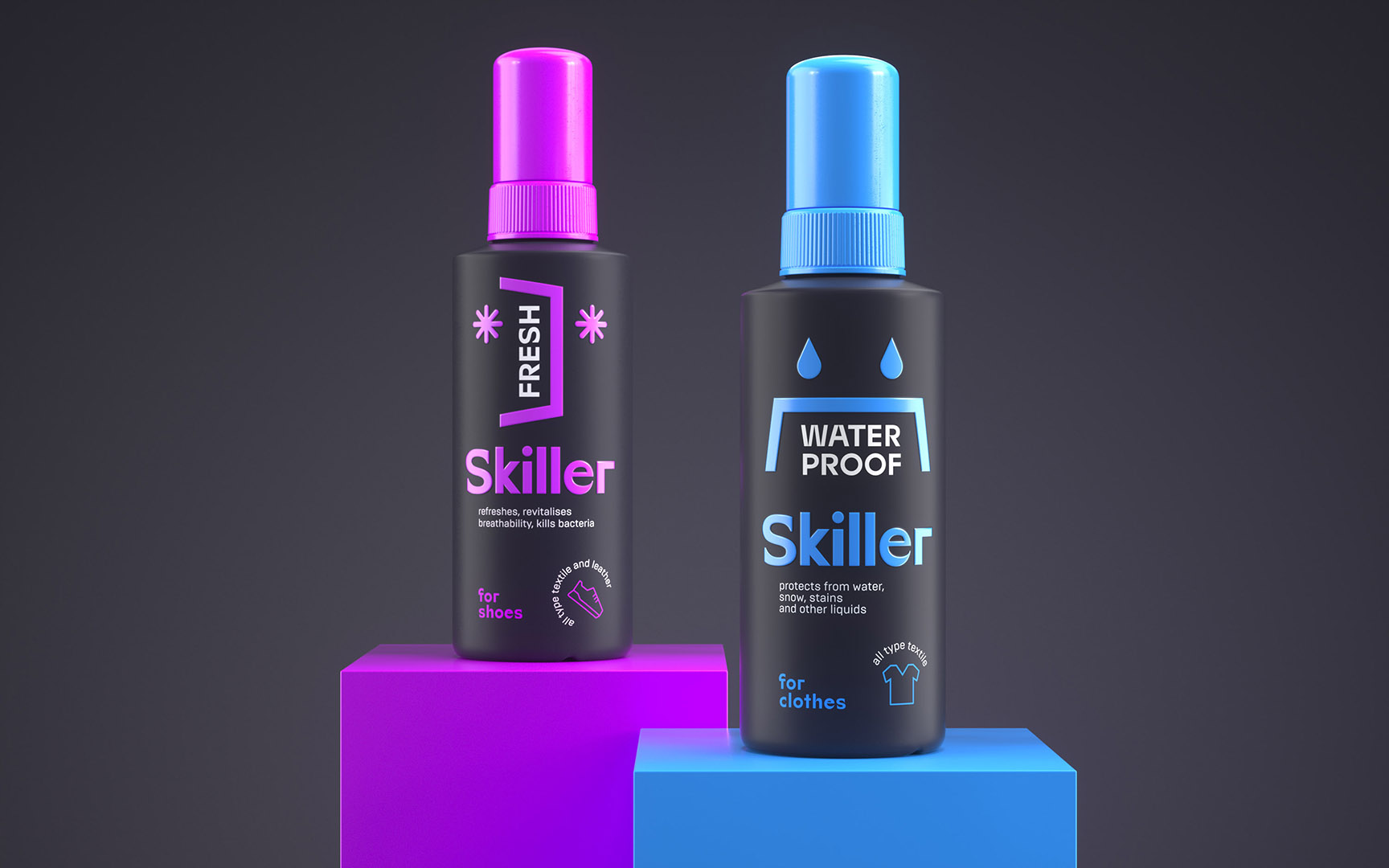 Skiller. Бренд бытовой химии — Изображение №7 — Брендинг, 3D на Dprofile