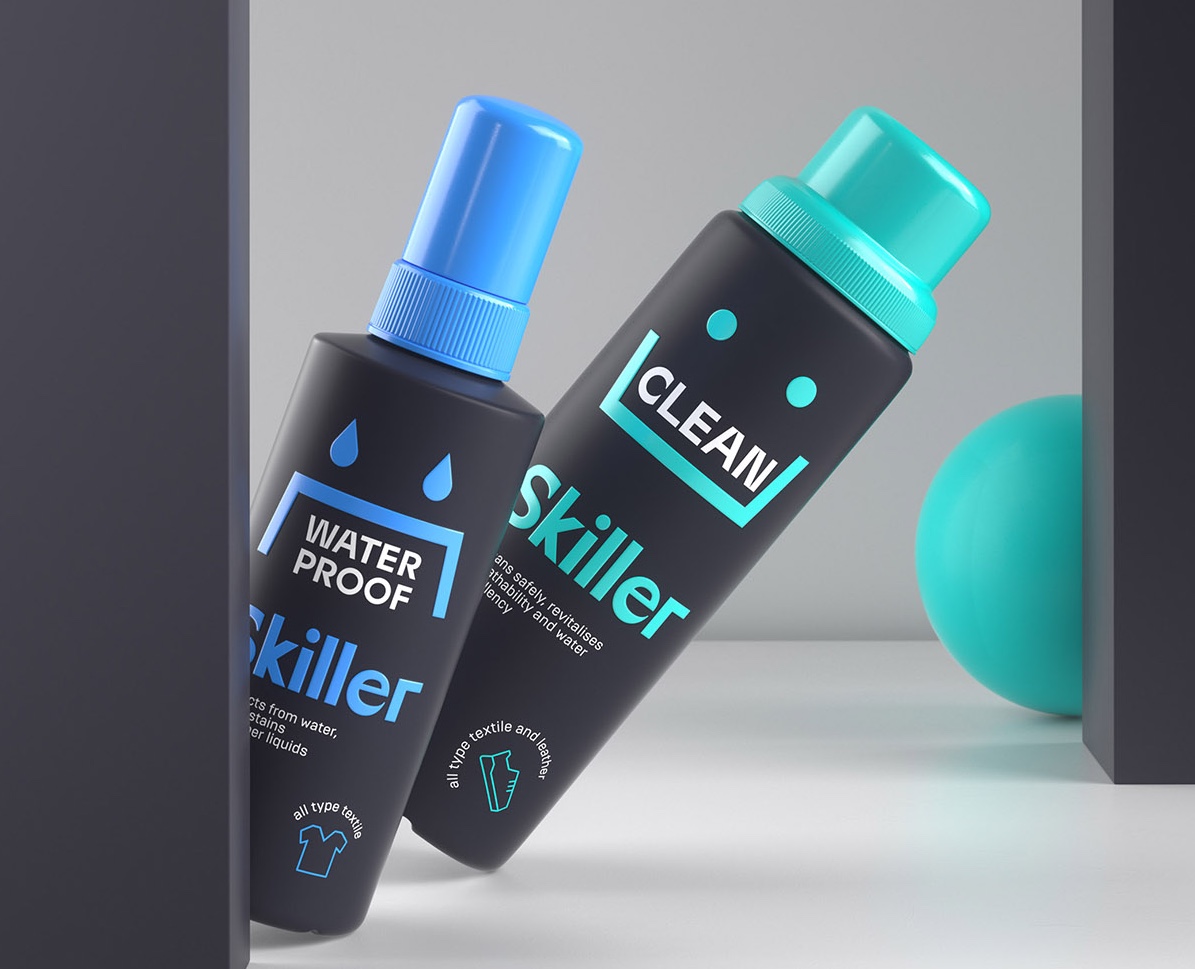 Skiller. Бренд бытовой химии — Брендинг, 3D на Dprofile