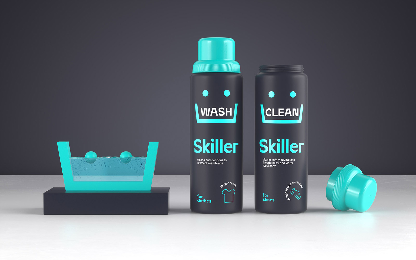 Skiller. Бренд бытовой химии — Изображение №5 — Брендинг, 3D на Dprofile