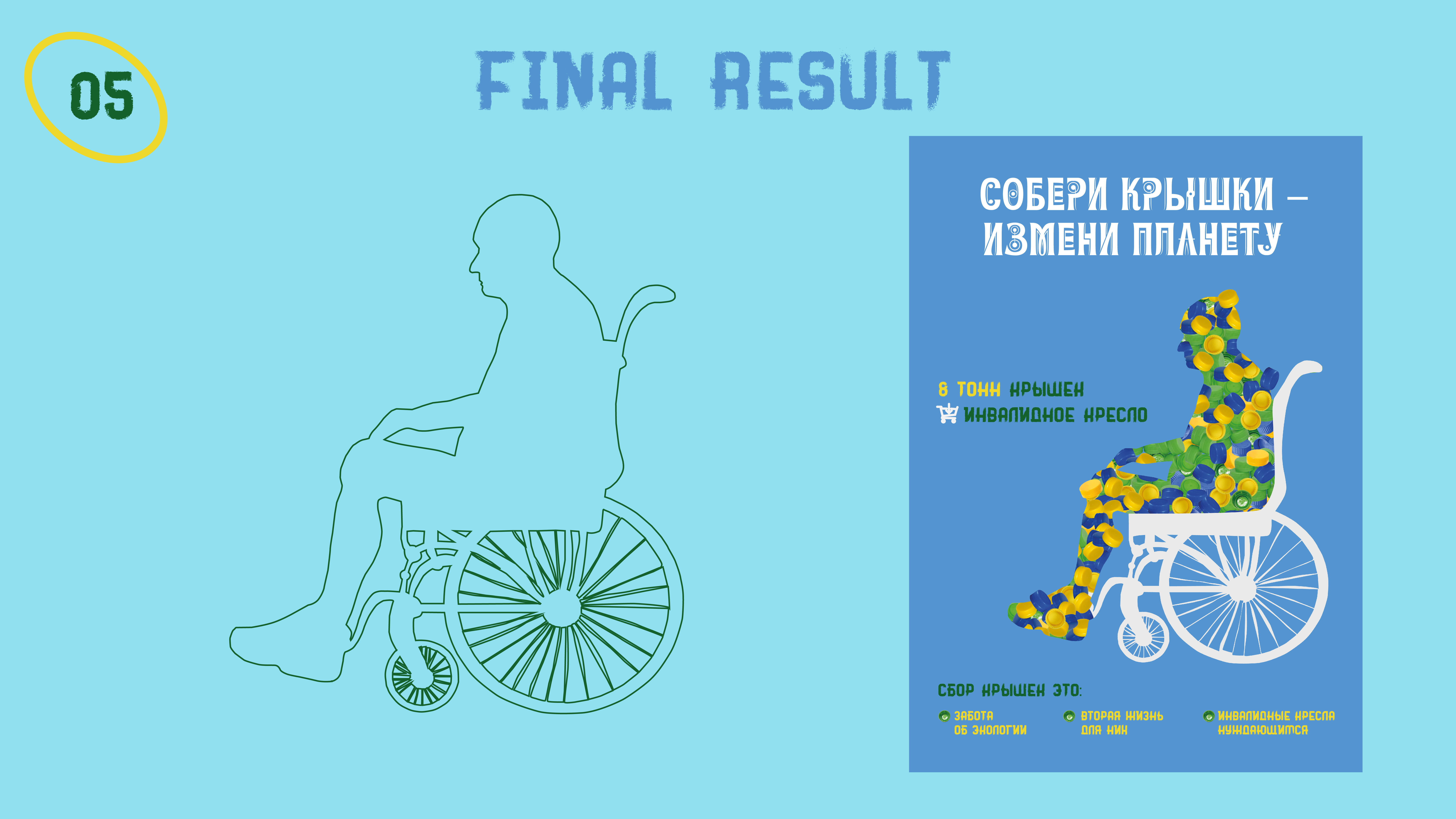 Экопостер о вторичной переработке пластиковых крышек — Изображение №6 — Графика на Dprofile