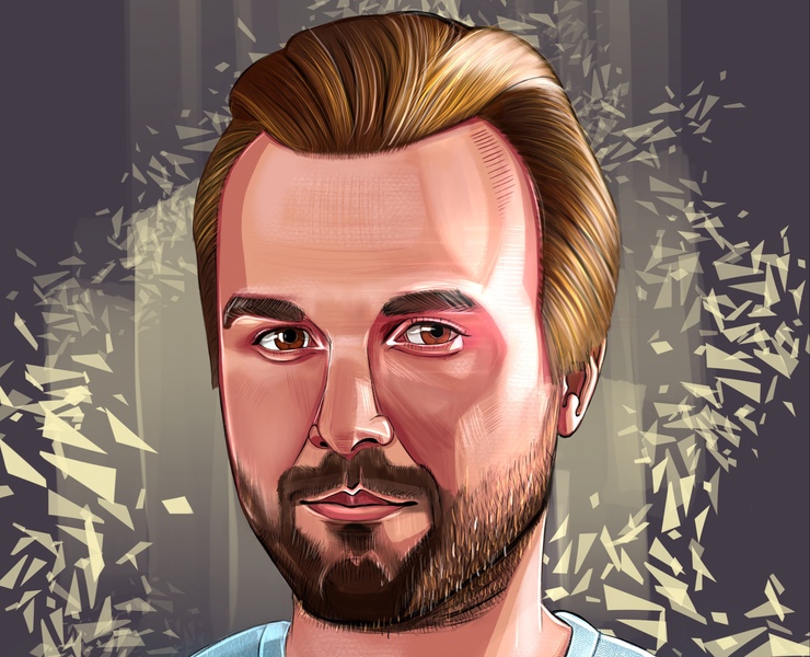 Мужской портрет на заказ — Иллюстрация на Dprofile