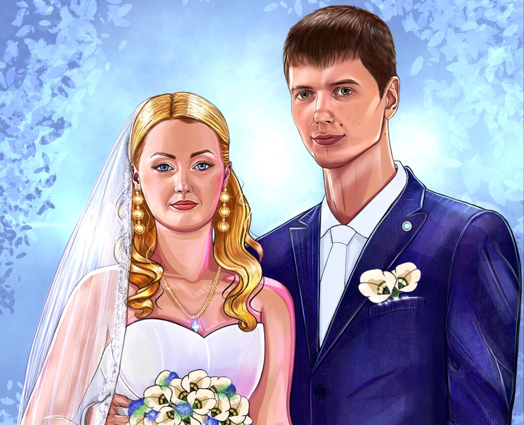 Свадебный портрет — Иллюстрация на Dprofile