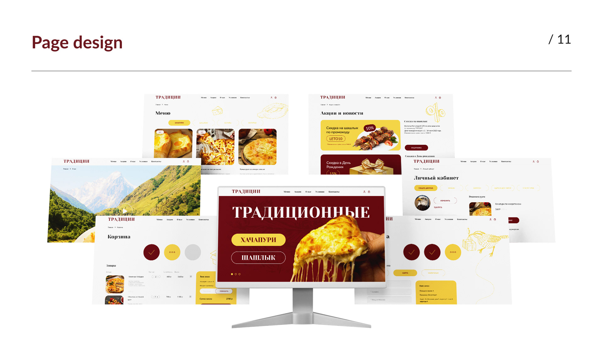Food Delivery Service UX\UI Design "Traditions" — Изображение №11 — Интерфейсы на Dprofile