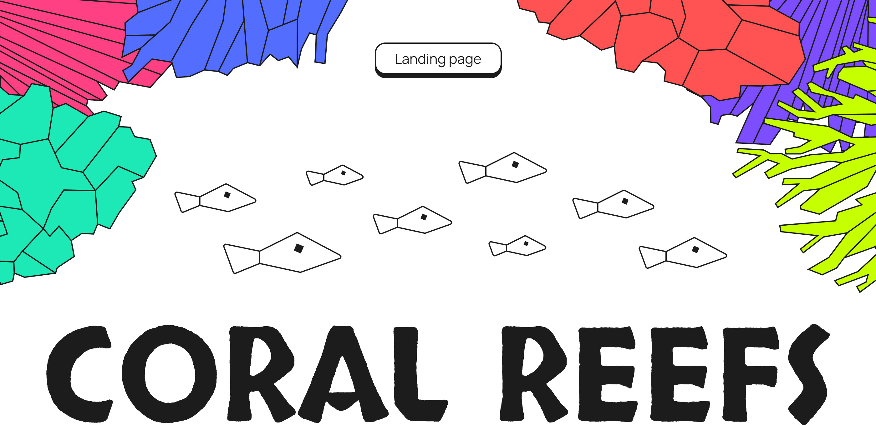 Coral Reefs - landing page & social project — Изображение №1 — Интерфейсы, Иллюстрация на Dprofile