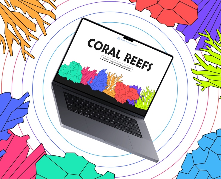 Coral Reefs - landing page & social project — Интерфейсы, Иллюстрация на Dprofile