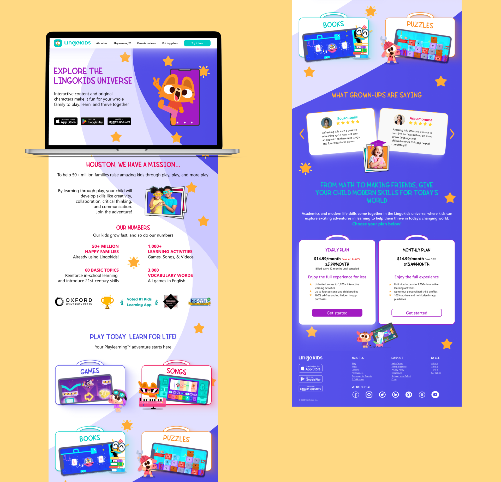 Lingokids | Website design — Изображение №5 — Анимация, Интерфейсы на Dprofile