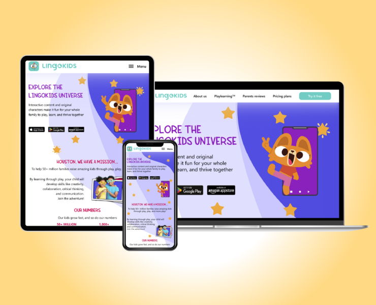 Lingokids | Website design — Анимация, Интерфейсы на Dprofile