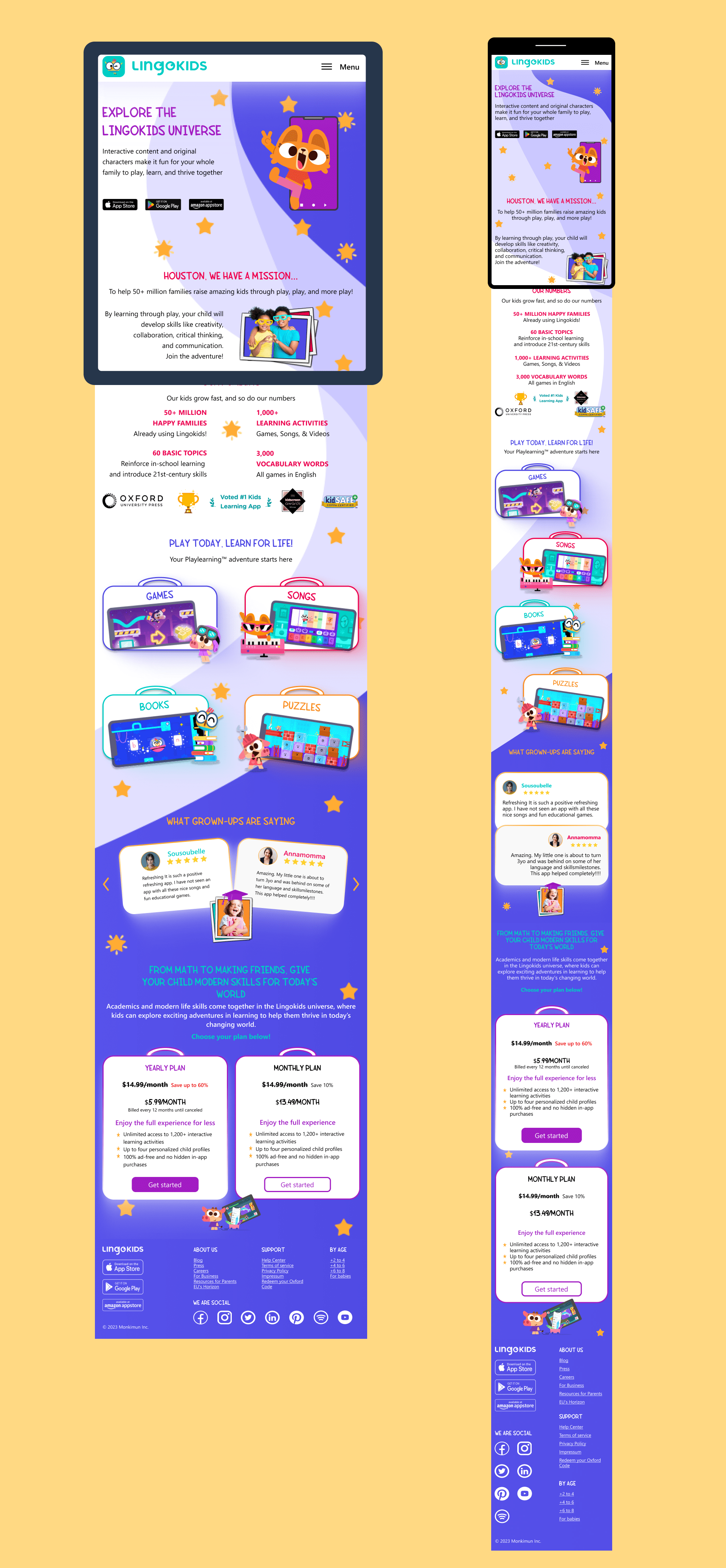 Lingokids | Website design — Изображение №11 — Анимация, Интерфейсы на Dprofile