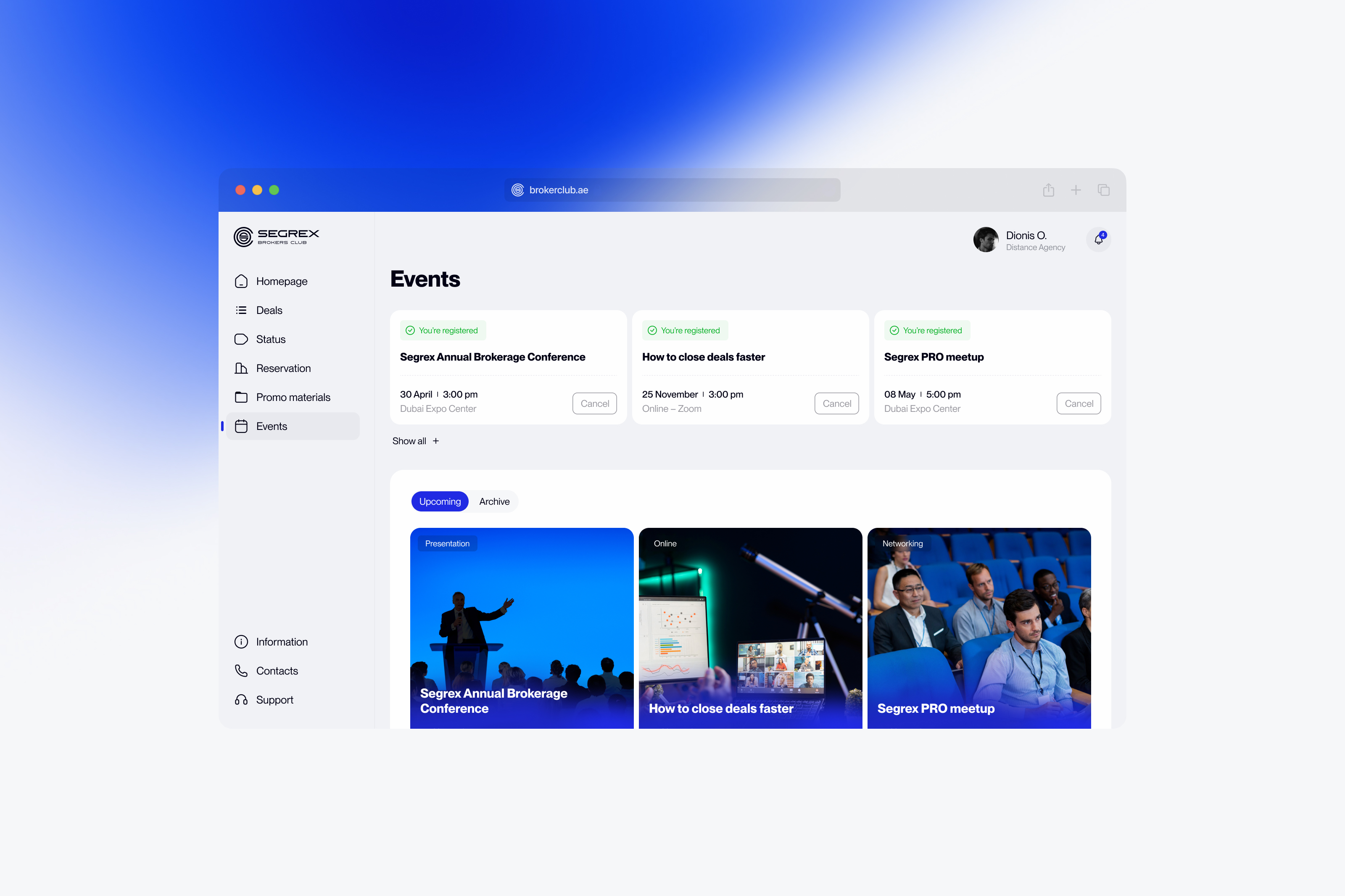Segrex Brokers Club — Изображение №11 — Интерфейсы на Dprofile