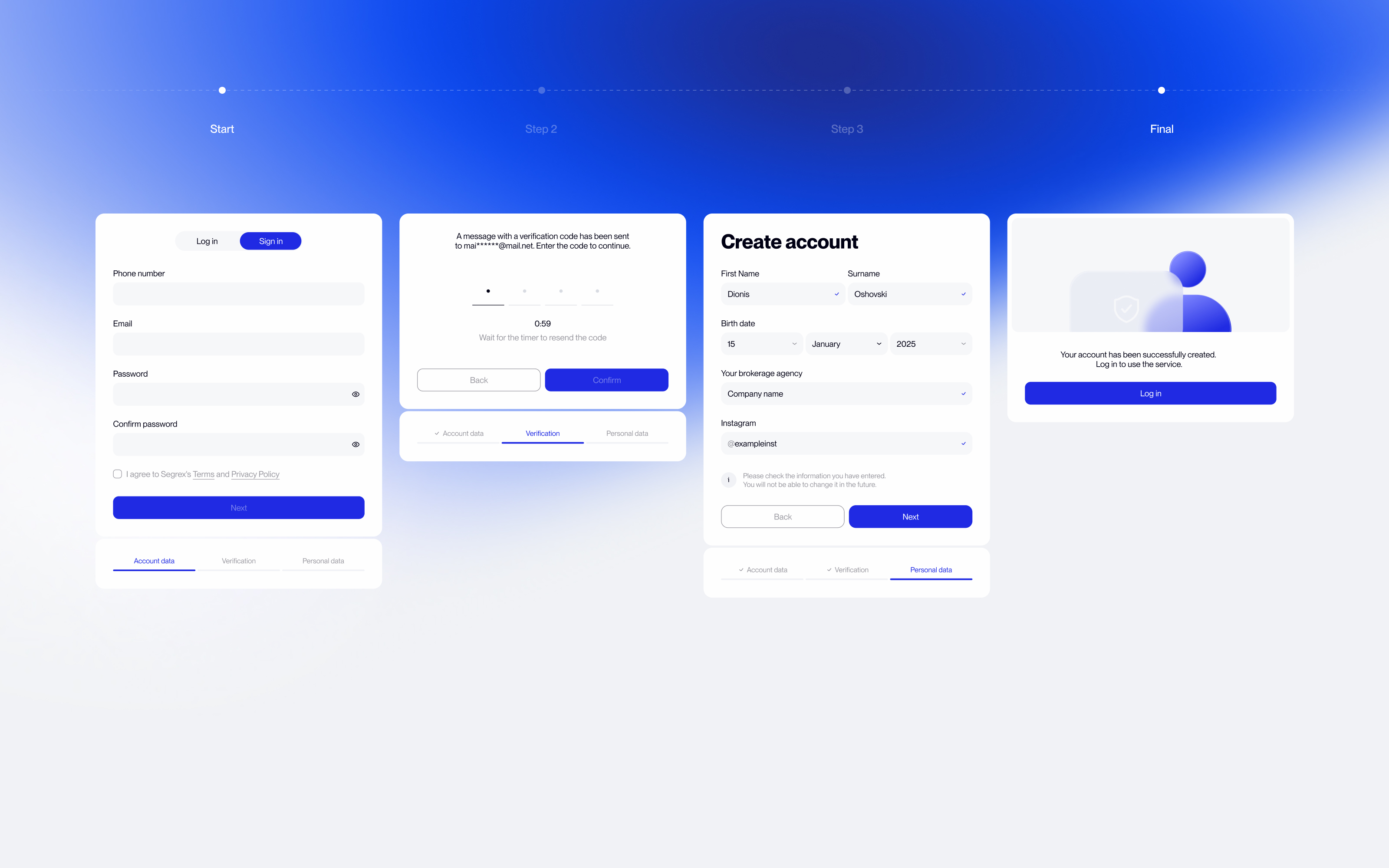 Segrex Brokers Club — Изображение №3 — Интерфейсы на Dprofile