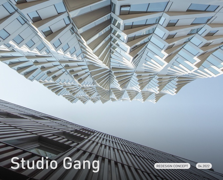 Studio Gang | Web concept на Dprofile