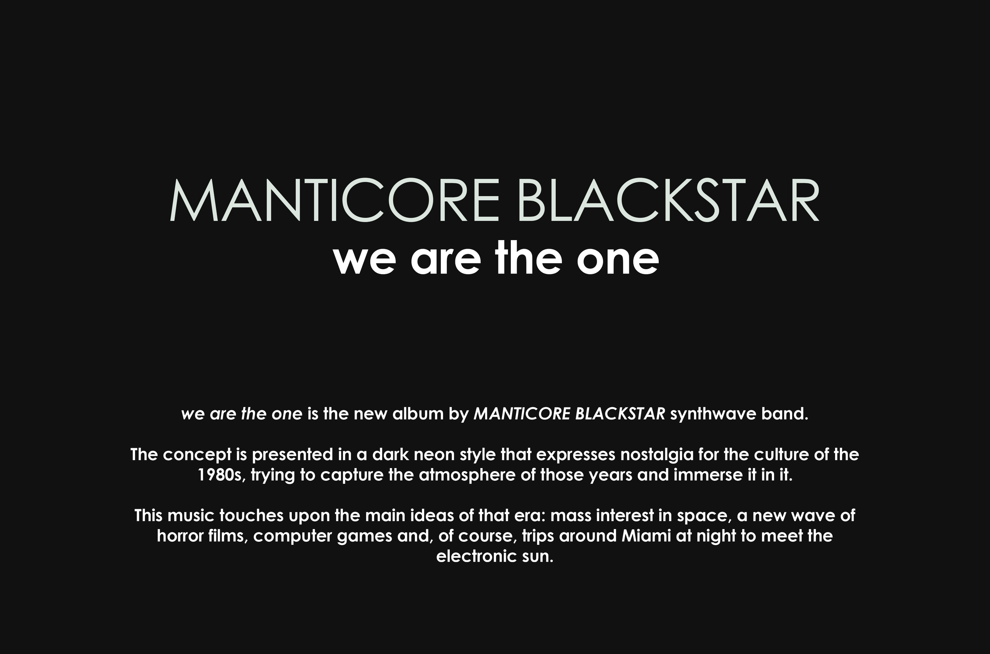 MANTICORE BLACKSTAR | Дизайн альбома — Изображение №2 — Брендинг, Графика на Dprofile