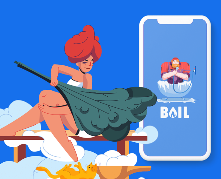 Boil Mobile app — Интерфейсы на Dprofile