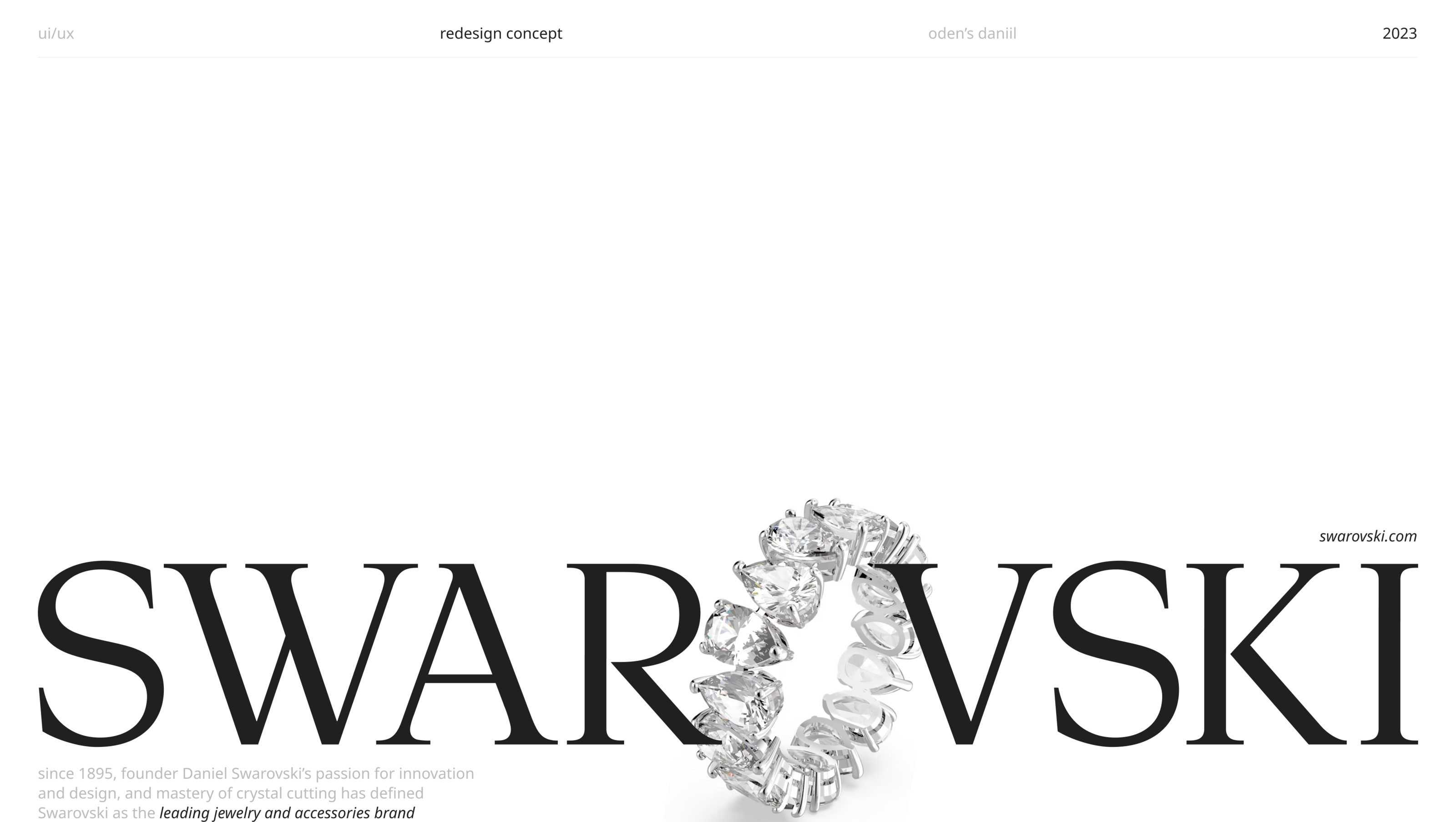 SWAROVSKI | web. | concept — Изображение №1 — Интерфейсы, Анимация на Dprofile