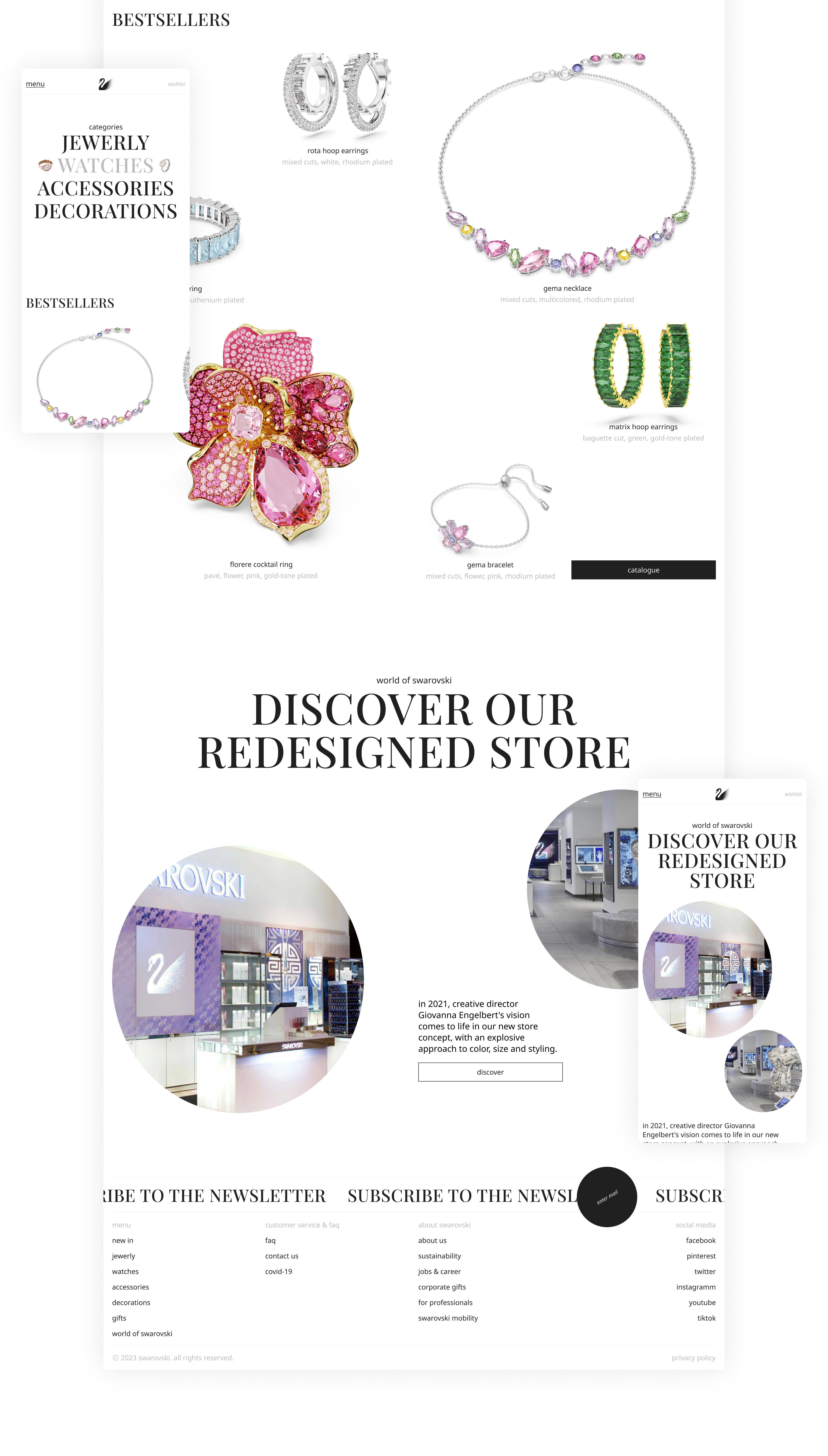 SWAROVSKI | web. | concept — Изображение №3 — Интерфейсы, Анимация на Dprofile