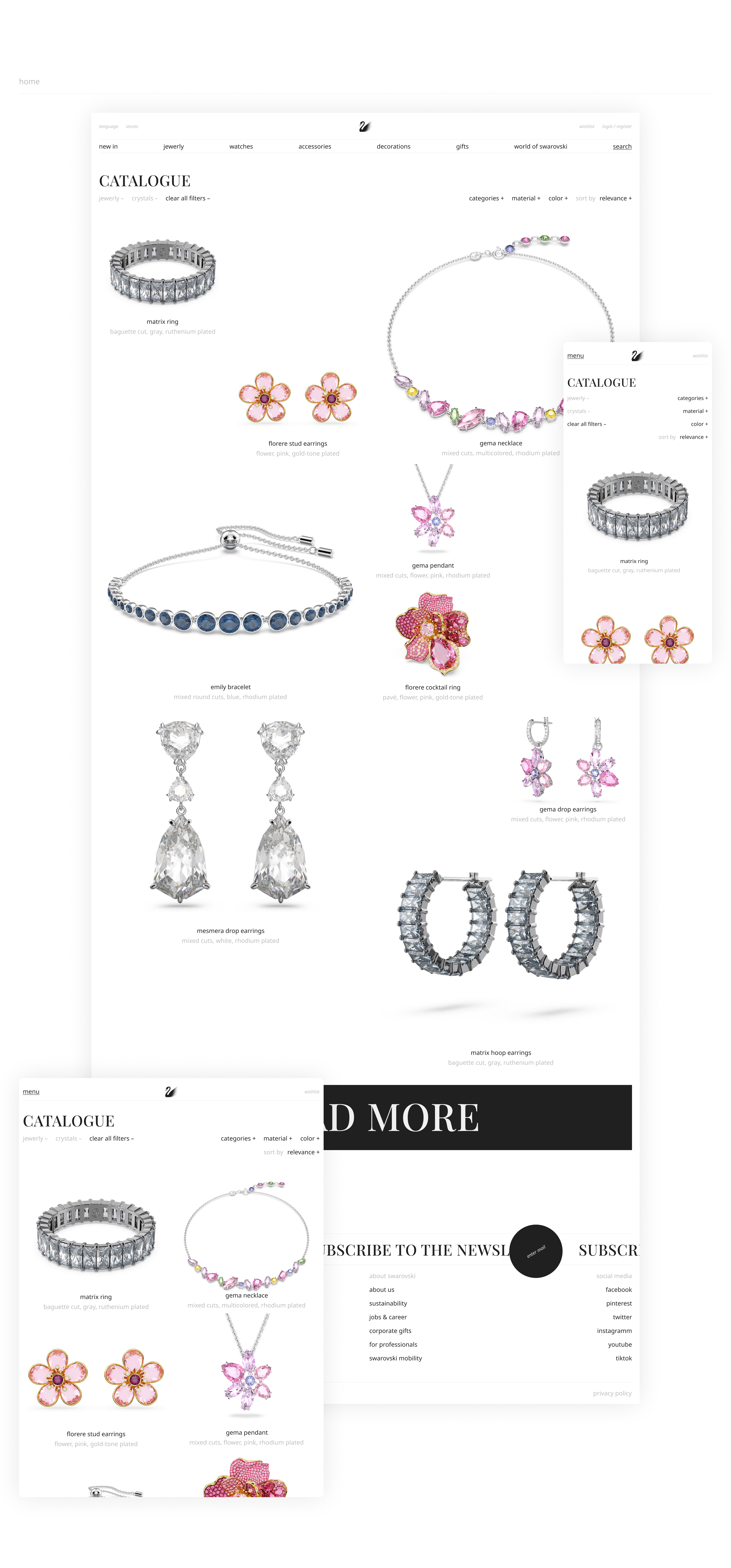 SWAROVSKI | web. | concept — Изображение №5 — Интерфейсы, Анимация на Dprofile